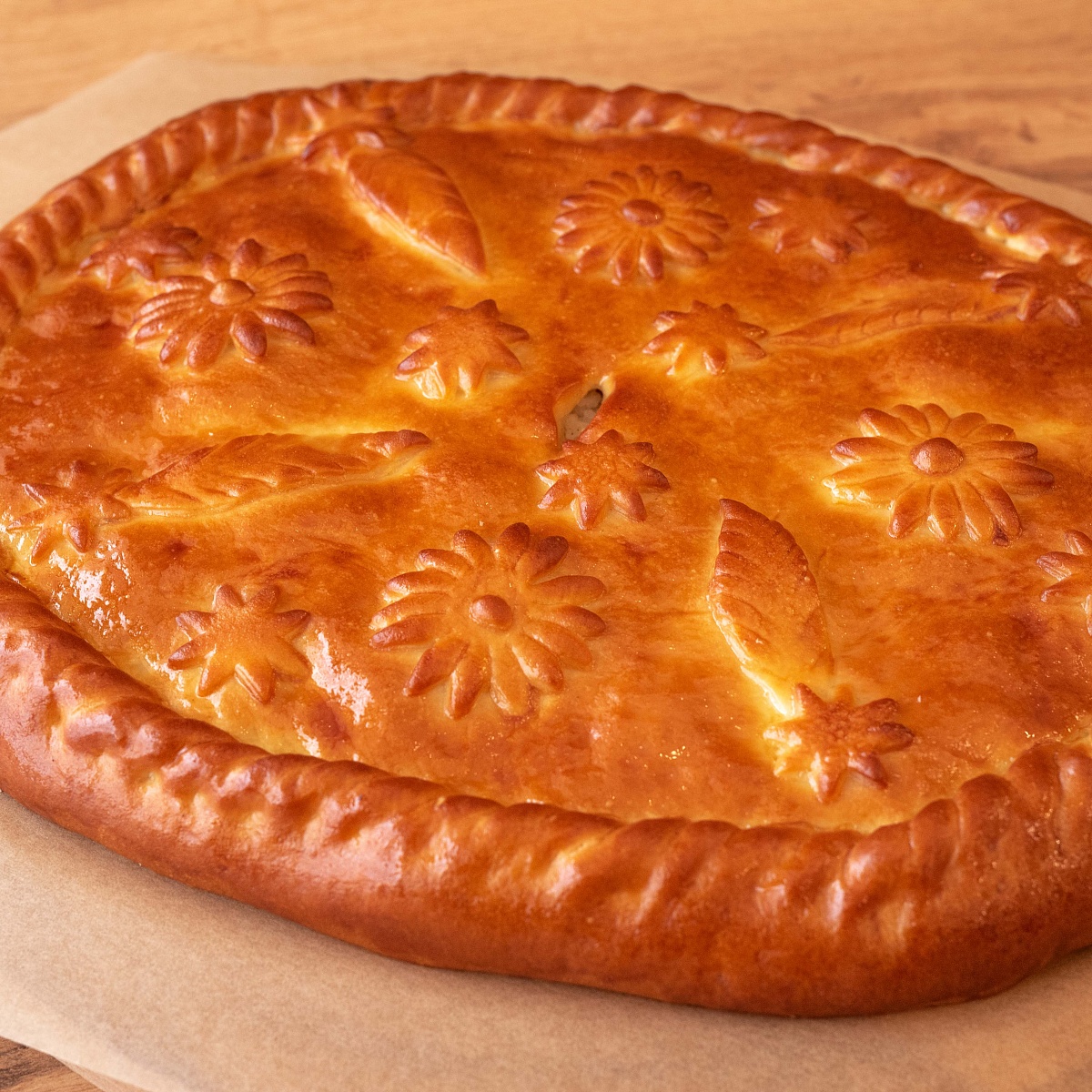 Пирог сдобный с картофелем и курицей 1500 г